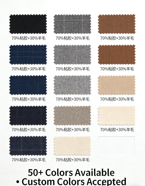 70/30 Rayon Wool Blended Woven Dyed Fabric 200-330GSM for Blazer & Formal Suits