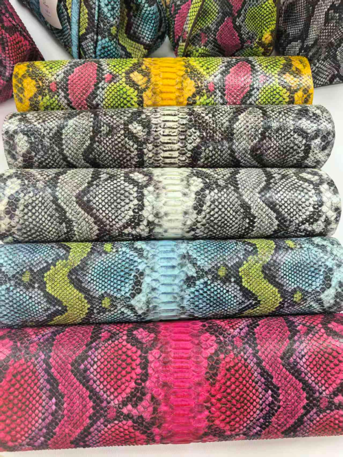 3D Snake Leather & 3D Printed Snake Leather/3D Metallic Snake Leather